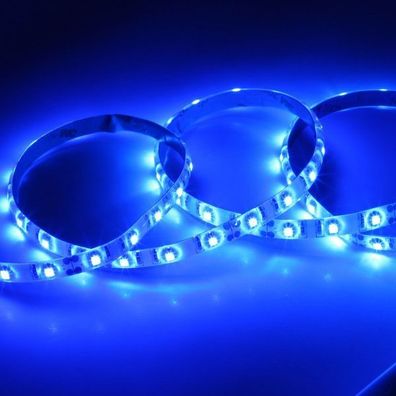LED Flexband blau Set 2x 50 cm / 100 cm mit Netzstecker, Trafo und Zuleitungen selbst