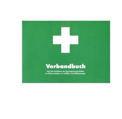 Verbandsbuch Verbandbuch BG Erste Hilfe Dokumentation A5 grün