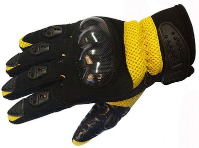 Bangla Motocrosshandschuh Enduro Motorrad Handschuhe schwarz gelb S M L XL