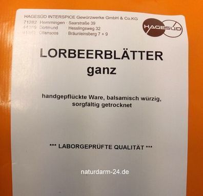 Loorbeerblätter ganz 500g, Gewürz, Gewürze,