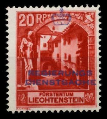 Liechtenstein Dienstmarken 1932 33 Nr 3B ungebraucht X6F4FC2