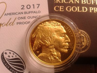Original 50$ USA 2017 PP Buffalo Büffel 1 Unze 31,1g Gold (9999er)