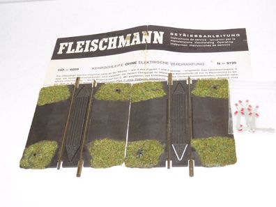 Fleischmann 6099 Modell-Gleis - Kehrschleifen Garnitur mit 4 x Andreaskreuz - OVP