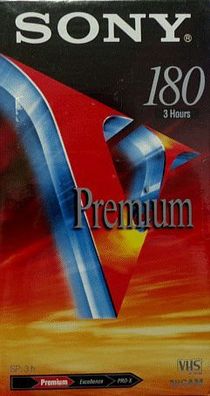 SONY E-180VG Premium VHS Kassette Videokassette 180 Minuten 3 Stunden