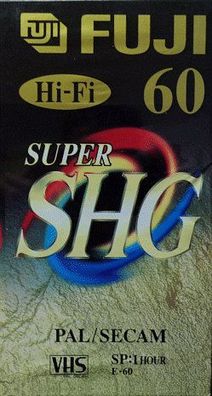 FUJI SHG E-60 Super Hi-Fi VHS Kassette Videokassette 60 Minuten