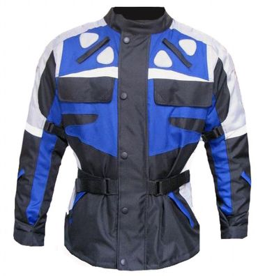 Bangla Motorradjacke Cordurajacke Jacke Blau-Grau S M