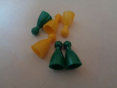 6 Spielsteine aus DDR Zeiten-Kunststoff