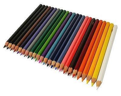 24 Buntstifte im Set Color Stifte farbig sortiert 24x bunte Stifte Sparset bunt