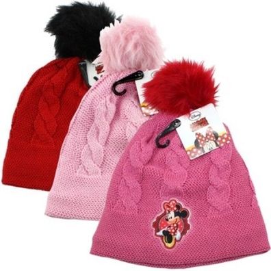 Disney Minnie Mouse Mütze Wintermütze Lizenzartikel OS Kindermütze Strickmütze