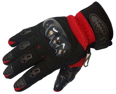 Bangla Motocrosshandschuh Enduro Motorrad Handschuhe schwarz rot S M L XL