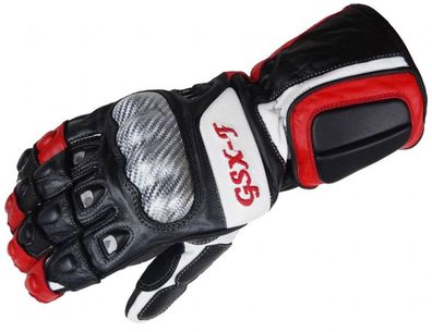 Bangla Motorradhandschuhe Motorrad Handschuhe rot schwarz Suzuki "GSX-F" Logo S - XL