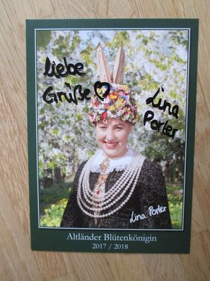 Altländer Blütenkönigin 2017/2018 Lina Porter - handsigniertes Autogramm!!!