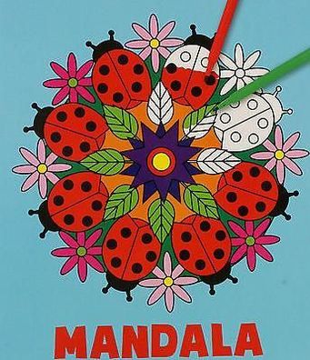 Mandala Malblock für Kinder Malbuch 18 Blatt Mandalas Zeichenblock Motiv