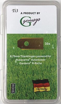 30 TITAN Ersatz Messer Klingen f Husqvarna Automower / Gardena Mähroboter 0,75mm