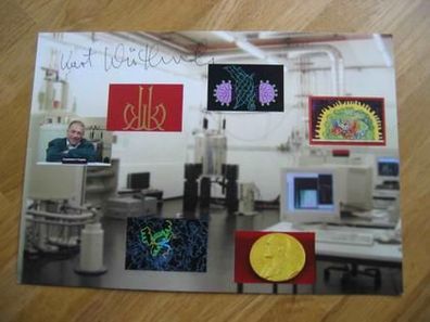 Nobelpreisträger Chemie 2002 Kurt Wüthrich - handsigniertes Autogramm!!!