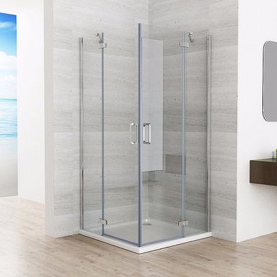 90 x 90 cm Duschkabine Eckeinstieg Duschwand Duschabtrennung Dusche NANO Glas JAP