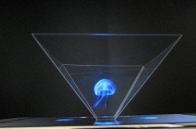 purital® 3D Handy Tablet 4 Seiten Hologramm Pyramide Folie Laser Holographic