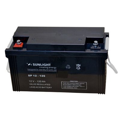 Sunligth 12 Volt Blockbatterien 120 AH wartungsfreie 10-Jahres AGM Batterie