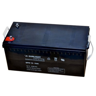 Sunligth 12 Volt Blockbatterien 200 AH wartungsfreie 10-Jahres AGM Batterie