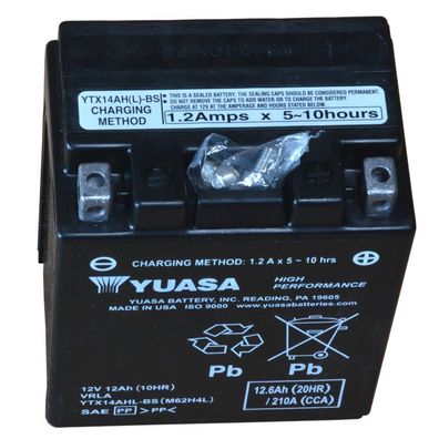 Yuasa YTX14AHL-BS Motorrad Batterie für Honda, Moto Guzzi, Triumph, Yamaha, Duca