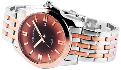 Just Watches XL Quarz Herren-Armbanduhr Modell JW7546SL-RG Edelstahl Armband