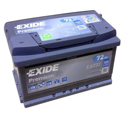 EXIDE Premium Carbon Boost EA 722 12V 72AH Neuestes Model 2014/15 EN (A): 720