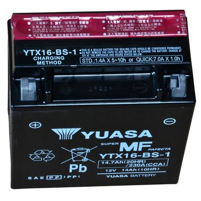 Yuasa YTX16-BS-1 Motorrad Batterie für Suzuki Intruder