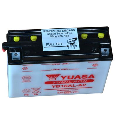 Yuasa YB16AL-A2 Motorrad Batterie für Ducati Monster & Yamaha VMax uvm.