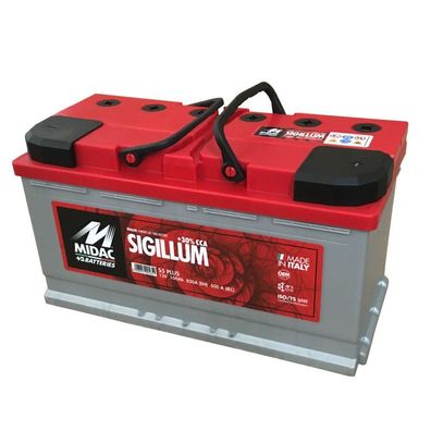MIDAC Sigillum Starterbatterie S5 Plus 12V 100AH (High-DIN Version) EN (A):850