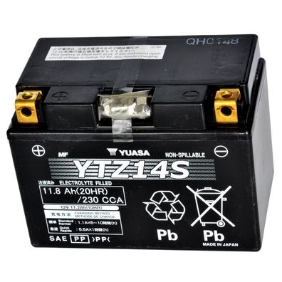Yuasa YTZ14S wartungsfreie Motorrad Batterie für Benneli BMW Honda KTM & KAWA