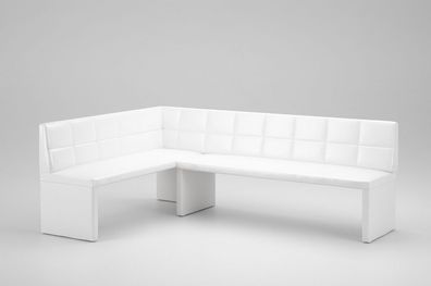 Eckbank ELA Exklusiv - 140 x 200 cm Weiss Links( auch Sondermaße möglich )