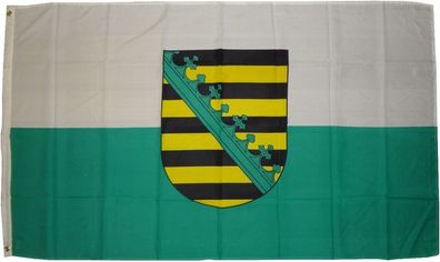 Flagge Sachsen 90 x 150 cm Fahne mit 2 Ösen 100g/ m² Stoffgewicht Hissflagge Hissen