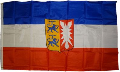 Flagge Schleswig-Holstein 90 x 150 cm Fahne mit 2 Ösen 100g/ m² Stoffgewicht Hissfla
