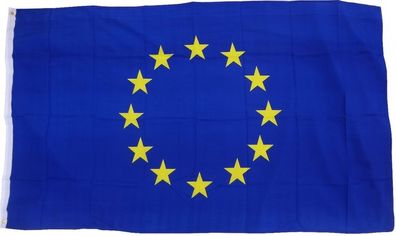 Flagge Europa 90 x 150 cm Fahne mit 2 Ösen 100g/ m² Stoffgewicht Hissflagge Hissen