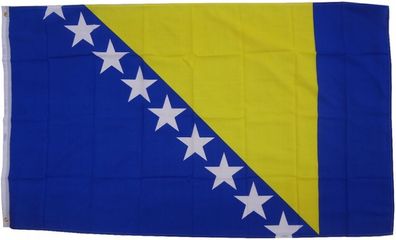 Flagge Fahne Bosnien-Herzogowina 90 x 150 cm mit 2 Metallösen 100 g Stoffgewicht His