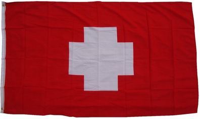 Flagge Schweiz 90 x 150 cm Fahne mit 2 Ösen 100g/ m² Stoffgewicht Hissflagge für Ma