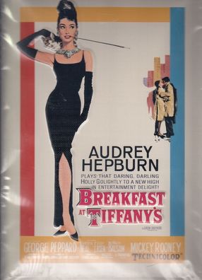 Breakfast at Tiffany`s, Audrey Hepburn - Filmplakat als Blechschild