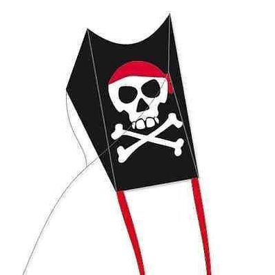 Drache Pirat für Kinder fliegt leicht Kite Mini Sled 40cm Drachen Windspiel NEU