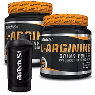 L-Arginine 2x300g Pulver von BioTech mehr Pump beim Training Aminosäuren + Bonus