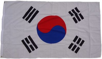 Flagge Fahne Südkorea 250 x 150 cm mit 3 Ösen 100g/ m² Stoffgewicht Hissflagge Hiss