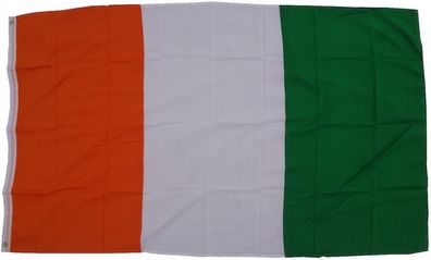 XXL Flagge Elfenbeinküste 250 x 150 cm Fahne mit 3 Ösen 100g/ m² Stoffgewicht Hisse