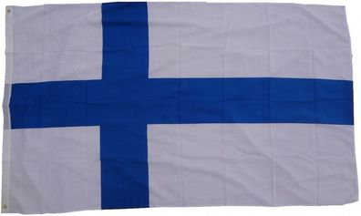 XXL Flagge Finnland 250 x 150 cm Fahne mit 3 Ösen 100g/ m² Stoffgewicht Hissflagge