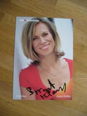 SWR Fernsehmoderatorin Birgit Klaus - handsigniertes Autogramm!!!
