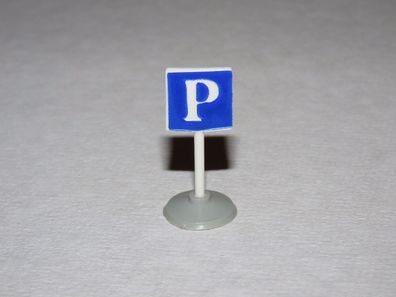 Lego - Verkehrsschild Parken erlaubt - 60er Jahre - HO - 1:87