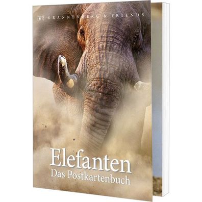 Postkartenbuch Elefanten Postkartenbücher Ansichtskarte Postkarte Tier Elefant