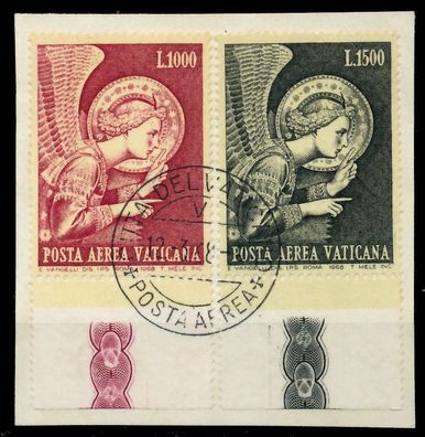 Vatikan 1968 Nr 536-537 zentrisch gestempelt Briefstück X7C6BCE