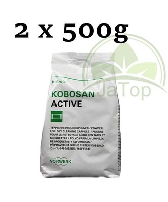 Original Vorwerk Kobosan, 1 kg, Active Teppich-Pulver Reinigungspulver