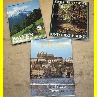 3 Landschaftsbücher: Bayern + Prag + Zwischen Ostsee und Erzgebirge