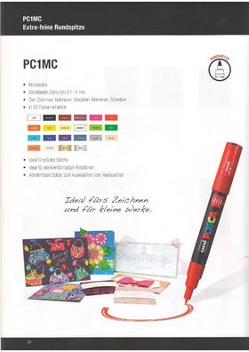 Farbmarker von POSCA PC-1M ideal zum Kolorieren, Dekorieren und Schreiben,