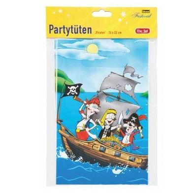 IDENA Partytüten Geburtstag Motiv Piraten 12 Stück Neuware